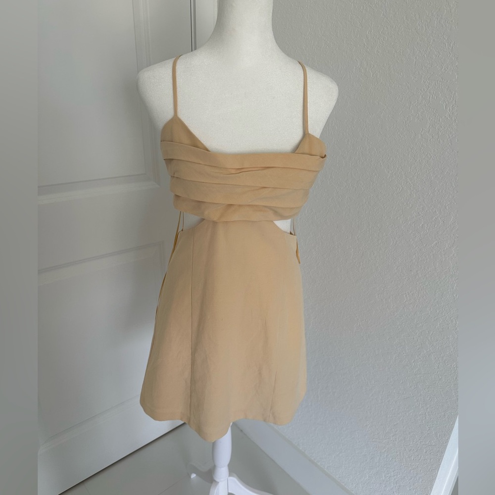 Zara Tan Sheath Cocktail Dress